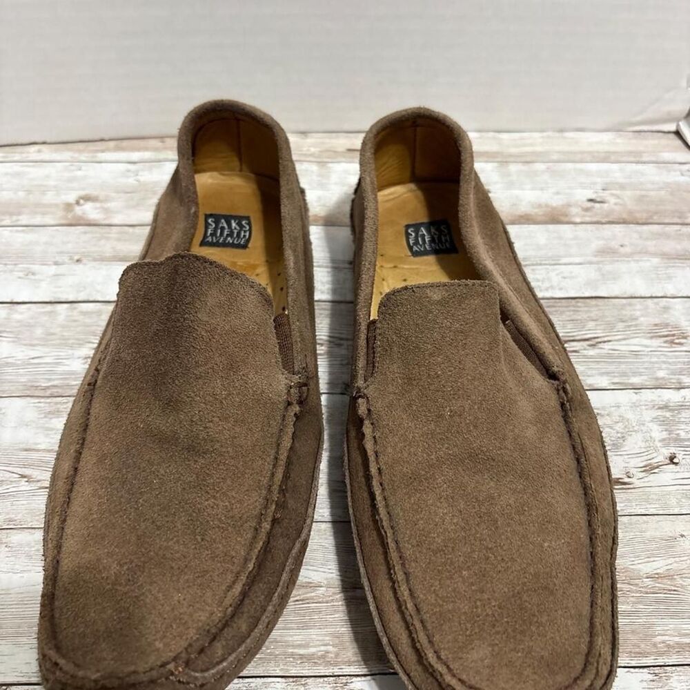 Saks-fifth-avenue Men's Brown and Tan Loafers